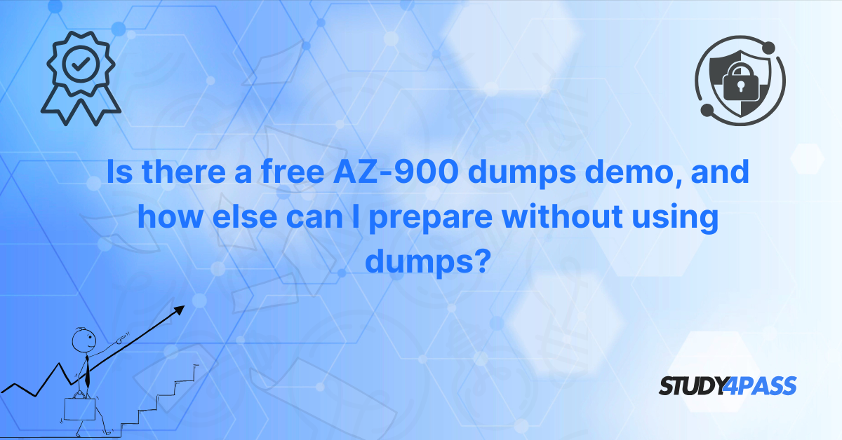 Is there a free AZ-900 dumps demo, and how else can I prepare without using dumps?