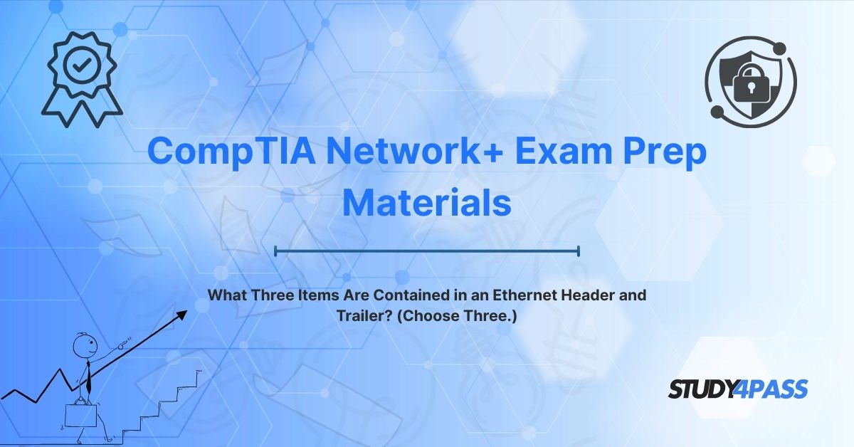 What Three Items Are Contained in an Ethernet Header and Trailer? (Choose Three.)