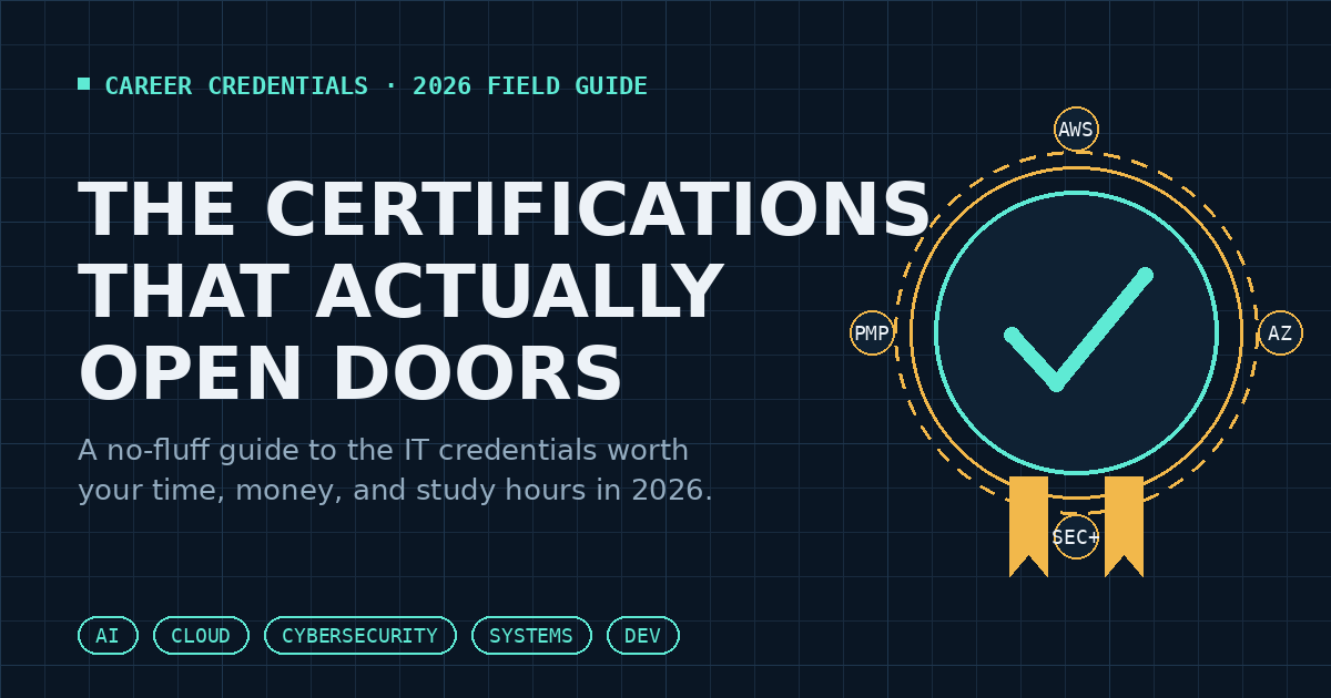 The Certifications That Actually Open Doors in 2026 (Not Just Résumé Filler)